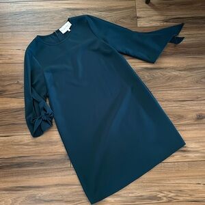 Teal green dress with sleeve detail